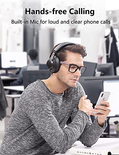 Bluedio BT5 Wireless Headphone and Wired Stereo Bluetooth Over-Ear Headset with Built-in Microphone, Suitable for Cell Phones Computer TV Laptop Travel and Work