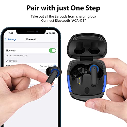 Jiunai Wireless Earbuds for iPhone 14 Pro Max, Bluetooth 5.3 Hi-Fi Bass Headphones wtih Mic USB C Charge Case Noise Reduce Touch Control Headset for iPad iPhone OnePlus Pixel 7 Pro Galaxy S23 S22