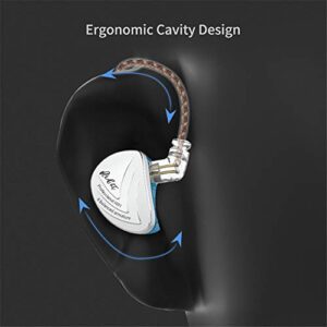 YINYOO KZ AS16 in Ear Monitor IEM Metal Headphones Earphones HiFi Stereo Sound Earbuds Noise Cancelling Ear Buds with 8BA 0.75mm 2pins Cable (with mic, Blue)