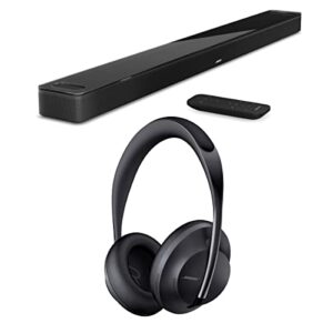 bose smart soundbar 900, black headphones 700 noise cancelling bluetooth headphones, black