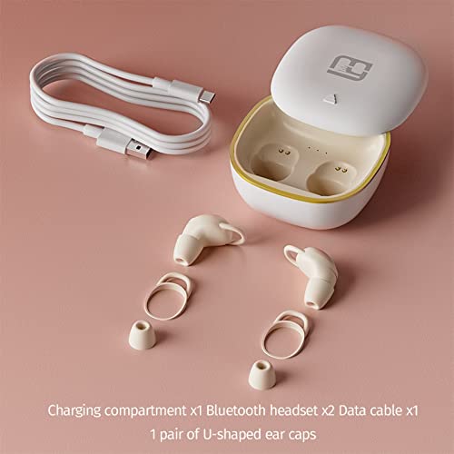 Invisible Sleep Earbuds Smallest Lightest Tiny Noise Cancelling Ear Buds for Sleeping Quiet-Comfort Mini Sleepbuds Wireless Bluetooth 5.2 Hidden Headphones for Side Sleepers / Work Small Earplugs