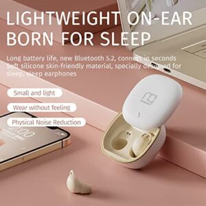 Invisible Sleep Earbuds Smallest Lightest Tiny Noise Cancelling Ear Buds for Sleeping Quiet-Comfort Mini Sleepbuds Wireless Bluetooth 5.2 Hidden Headphones for Side Sleepers / Work Small Earplugs