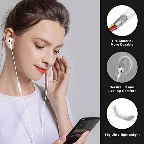 Wired Earbuds, USB-C in-Ear Wired Headphones with Microphone, Hi-Fi Stereo Earphones with Remote to Control Music, Calls, Volume. Earphones for Samsung Android (USB-C)