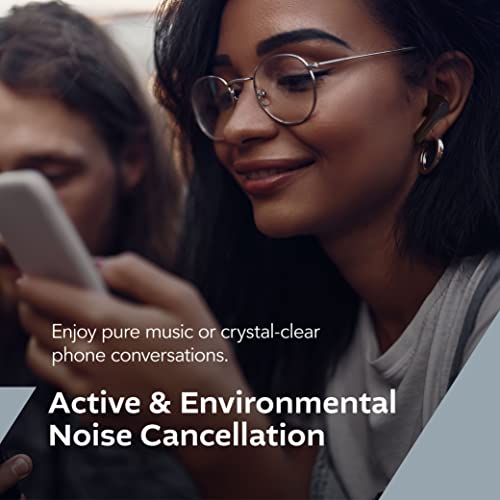 KNZ PUREFECT True Wireless Stereo Earbuds with Hybrid Active Noise Cancellation, Environmental Noise Cancellation (ENC) and Ambient Mode, Bluetooth 5.2, Wireless Charging, USB C, IPX5, Immersive Sound