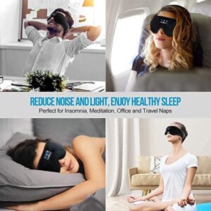 MUSICOZY Sleep Headphones 3D Bluetooth Headband, Wireless Sleeping Eye Mask Earbuds for Side Sleepers, Air Travel, Meditation, Built-in Ultra Soft Thin Speakers Washable, Pack of 2