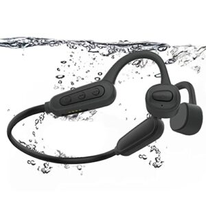leboomon waterproof bone conduction headphones wireless bluetooth 5.0 built-in 16g mp3 player ip68 waterproof swimming headset with mic for running swimming cycling gym
