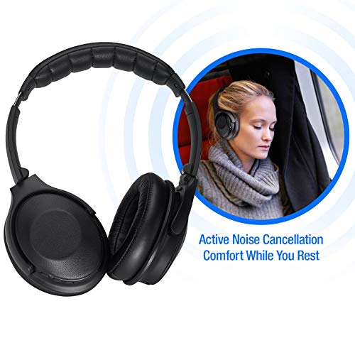 Rosewill Active Noise Cancelling Wireless Bluetooth Headphones, ANC Over Ear Wireless Headset Ideal for Travel, Rechargeable Long Lasting Battery Life/Continuous Play and Sound Quality