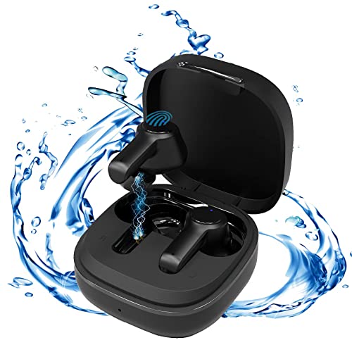 Hismell Bluetooth Earphone Wireless Earbuds Headphones with Charging Case Built-in Mic ANC in-Ear Deep Bass for Sports