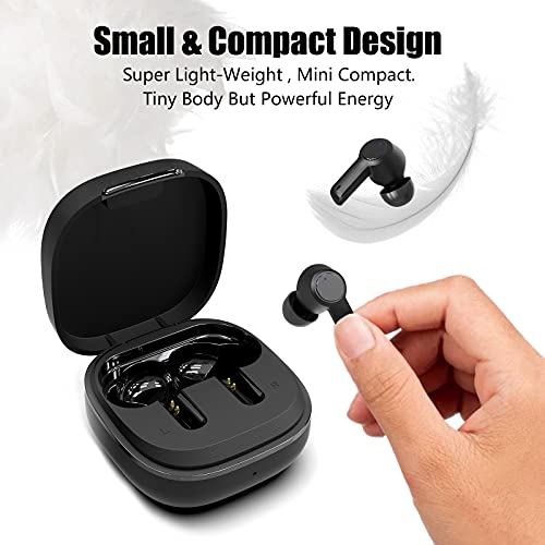 Hismell Bluetooth Earphone Wireless Earbuds Headphones with Charging Case Built-in Mic ANC in-Ear Deep Bass for Sports