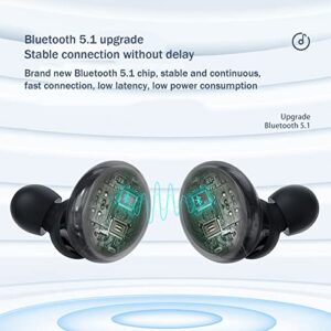 Green Sleep Earbuds Noise Cancelling for Sleeping Bluetooth Headphones Ultra Smallest Invisible Mini in-Ear Wireless Ear Buds with Mic Workout Waterproof Earpiece Stereo HiFi Sound for Android iOS