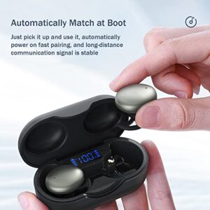 Green Sleep Earbuds Noise Cancelling for Sleeping Bluetooth Headphones Ultra Smallest Invisible Mini in-Ear Wireless Ear Buds with Mic Workout Waterproof Earpiece Stereo HiFi Sound for Android iOS