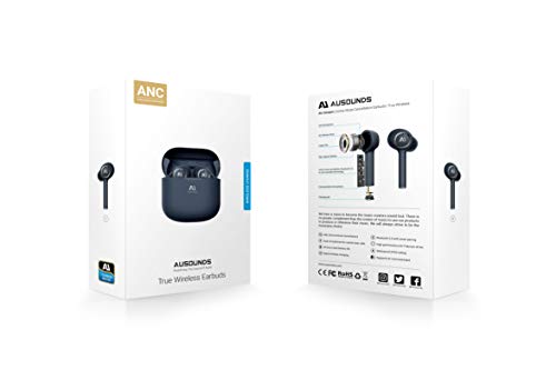 Ausounds AU-Stream ANC True Wireless Bluetooth Noise Cancelling Earbuds, Black
