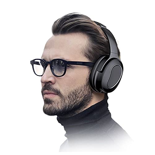 ANC Bluetooth 5.0 Headphone Wireless and Wired Waterproof IPX-4 Headset 30H Play Time 20H Talk Time, Wireless Headphone for Mac, PC, Computer, Laptop, Skype, Cell Phone.