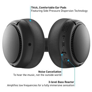 Panasonic RB-M700B Deep Bass Wireless Bluetooth Immersive Headphones with XBS DEEP, Bass Reactor and Noise Cancelling (Black) (Renewed)