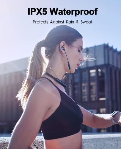 Tecno Wireless Active Noise Cancelling Bluetooth Headphones with Microphone, 38HRS Playtime Neckband Bluetooth Headphones