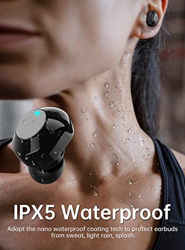 Active Noise Cancelling Wireless Earbuds Picun v5.0 Bluetooth Headphones Touch Control Premium Hifi Stereo in-Ear Wireless Headphones with HD Mic, IPX5 Waterproof, Mono/Twin Mode for Sport Workout Gym