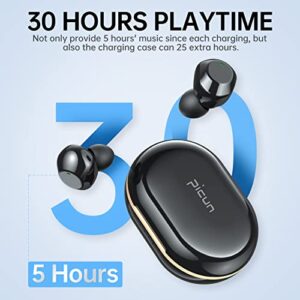 Active Noise Cancelling Wireless Earbuds Picun v5.0 Bluetooth Headphones Touch Control Premium Hifi Stereo in-Ear Wireless Headphones with HD Mic, IPX5 Waterproof, Mono/Twin Mode for Sport Workout Gym