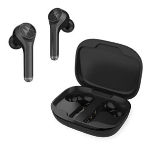 motorola vervebuds 800 true wireless in-ear headphones – ipx4 cordless earbuds with dual noise-cancelling mic, charging case – bluetooth 5.0 headset earpiece – 6h playtime, voice assistant compatible