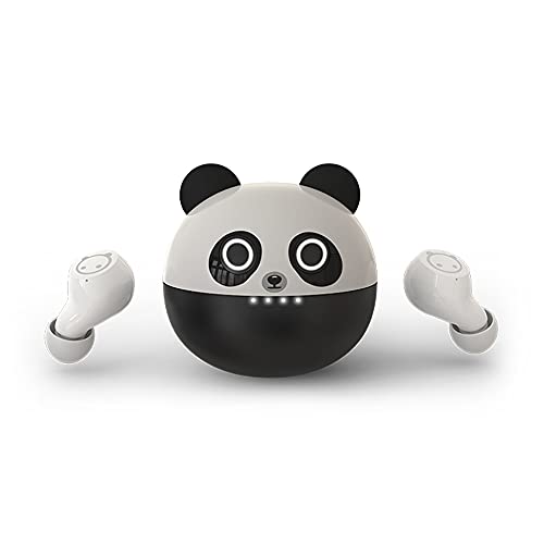 Jinpei Cute Panda Wireless Earphones, Waterproof, Noise Cancelling in-Ear erbuds, TWS Stereo Headphones, Built in mic Headset Premium Sound with deep Bass