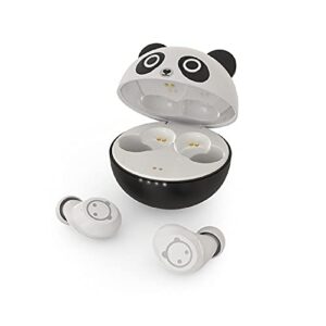 Jinpei Cute Panda Wireless Earphones, Waterproof, Noise Cancelling in-Ear erbuds, TWS Stereo Headphones, Built in mic Headset Premium Sound with deep Bass