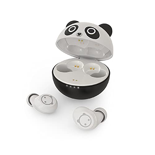Jinpei Cute Panda Wireless Earphones, Waterproof, Noise Cancelling in-Ear erbuds, TWS Stereo Headphones, Built in mic Headset Premium Sound with deep Bass
