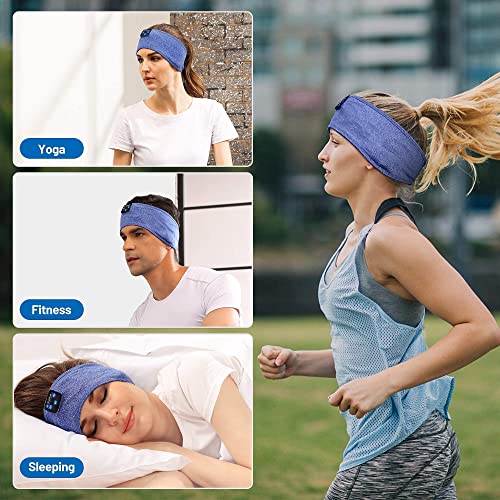 Sleep Headphones Bluetooth Headband, Perytong Sports Bluetooth Headband Headphones with Thin Speakers, Sleep Earbuds, Sleeping Headphones for Workout Running Yoga Nap, Gift for Men and Women