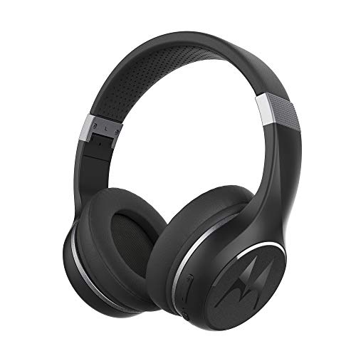 Motorola Escape 220 Over-The-Ear Bluetooth Wireless Headphones - HD Sound, Built-in Microphone, 23-Hour Play Time, Noise Isolation - Foldable & Compact - Black