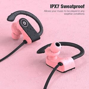 Bluetooth Headphones Wireless Earbuds Bluetooth 5.1 Running Headphones IPX7 Waterproof Earphones with 10 Hrs Playtime HiFi Stereo Noise Cancelling Headsets for Workout Gym