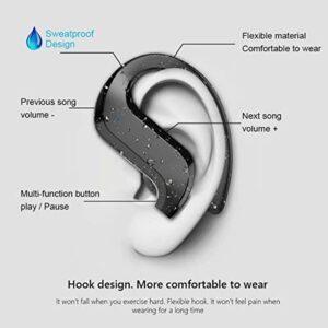 New Sport Wireless Bluetooth Earbuds Ear Hook Headphones Noise Cancelling, Black