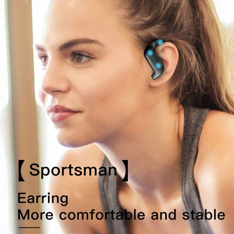 New Sport Wireless Bluetooth Earbuds Ear Hook Headphones Noise Cancelling, Black