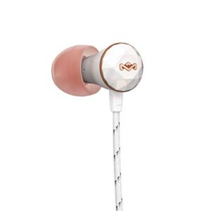 house of marley nesta headphones noise cancelling earbuds with a microphone, rose gold