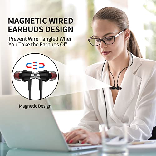 USB C Headphone for Galaxy S23 Ultra S22 S20 FE Pixel 7 Pro,Type C Headphones with Mic Wired Earbuds Magnetic Stereo Volume Control in Ear for iPad Pro Samsung Z Fold 4 Flip 3 Pixel 6 OnePlus 10T 9