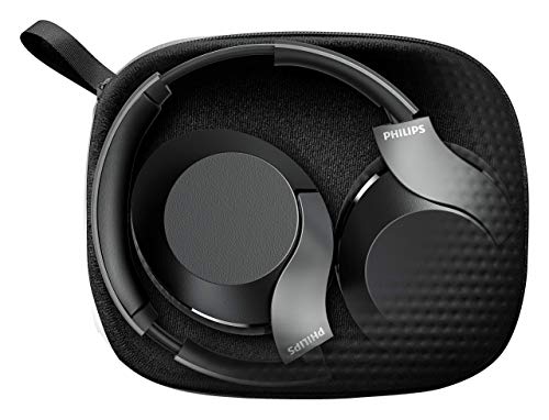 Philips Audio Performance TAPH805BK Bluetooth 5.0 Active Noise Cancelling Over-Ear Headphones with Google Assistant (Black) (Renewed)