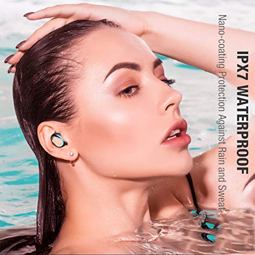 [2022] New Wireless Earbuds Bluetooth 5.0 Headsets, IPX7 Waterproof 100H Playtime with Charging Case LED Battery Display, auriculares,3D Stereo Audio Full Touch Control Headset w/Mic