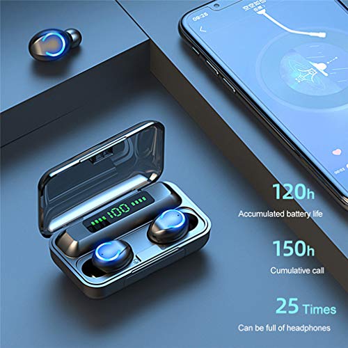 [2022] New Wireless Earbuds Bluetooth 5.0 Headsets, IPX7 Waterproof 100H Playtime with Charging Case LED Battery Display, auriculares,3D Stereo Audio Full Touch Control Headset w/Mic