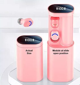 bluetooth-earphones-earbuds/noise-canceling/power-bank-mobile-phone-charger, in pink color
