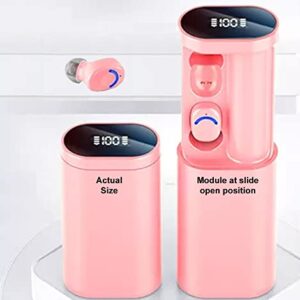 Bluetooth-Earphones-Earbuds/Noise-Canceling/Power-Bank-Mobile-Phone-Charger, in Pink Color