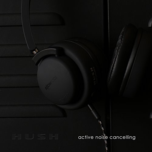 BoomPods Hush Active Noise Canceling Headphones OnEar Comfort Earpads, Deep Bass, Powerful Noise Reduction