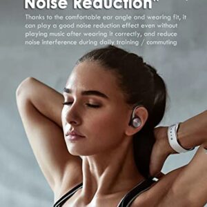 Wireless Earbuds with Earhooks Bluetooth Earbuds with Ear Hook Sport Waterproof Headphones Noise Cancelling Ear Buds with Microphone Running Workout Gym Earphones LED Power Display for Android iOS