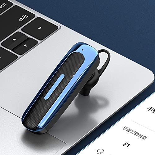 Heave Wireless Bluetooth Headset with CVC8.0 Noise Cancelling Mic Bluetooth Earpiece,IPX 5 Waterproof Earbud Car Headset with 20 Hours Playback Time for Hands Free Calls Blue Black