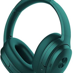 Active Noise Cancelling Headphones Bluetooth Headphones Wireless Headphones Over Ear Built-in Microphone Deep Bass, 30 Hours for Travel/Work/TV/Computer/Cellphone - Green