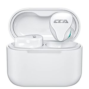 erjigo tws wireless earbuds, cca cc4 bluetooth 5.2 headphones 20 hours playtime earphones with charging case, in ear headset noise cancelling microphone, for sports/working (white)