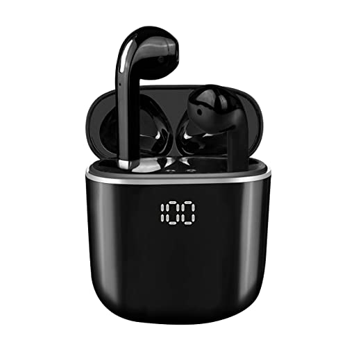 Holiper Wireless Earbuds Bluetooth Earphones, Cordless Ear Buds Headphones with Portable Charging Case, Built-in Mic, Long Battery Life Waterproof and ENC, Black