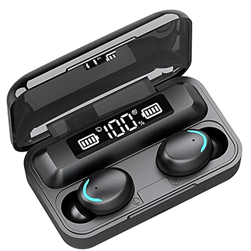 BTT Bluetooth Earbuds for Apple iPhone/Android Wireless Earphone Waterproof/Noise Cancelling/V5.1/Led Display/IPX7