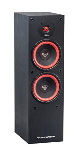 CERWIN Vega Home Audio SL-28 8" 2-Way Dual Floor Speaker with 1" Soft Dome Tweeter