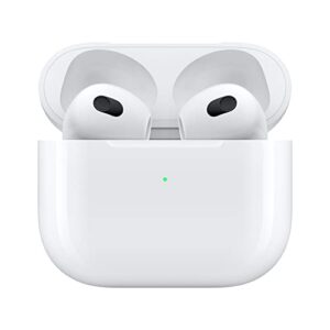 Apple AirPods (3rd Generation) Wireless Earbuds with Lightning Charging Case. Spatial Audio, Sweat and Water Resistant, Up to 30 Hours of Battery Life. Bluetooth Headphones for iPhone