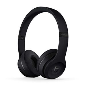 beats solo3 wireless on-ear headphones – apple w1 headphone chip, class 1 bluetooth, 40 hours of listening time, built-in microphone – black (latest model)