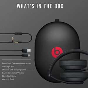 Beats Studio3 Wireless Noise Cancelling Over-Ear Headphones - Apple W1 Headphone Chip, Class 1 Bluetooth, 22 Hours of Listening Time, Built-in Microphone - Matte Black (Latest Model)