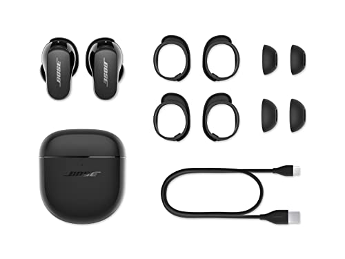 NEW Bose QuietComfort Earbuds II, Wireless, Bluetooth, World’s Best Noise Cancelling In-Ear Headphones with Personalized Noise Cancellation & Sound, Triple Black