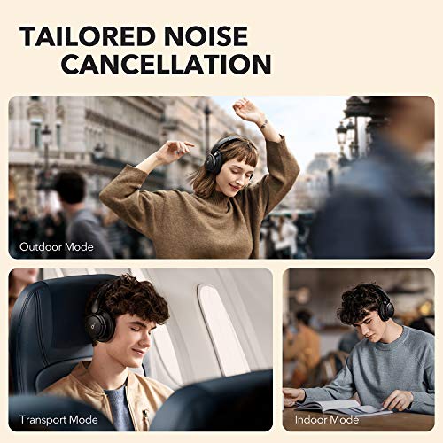 Soundcore by Anker Life Q30 Hybrid Active Noise Cancelling Headphones with Multiple Modes, Hi-Res Sound, Custom EQ via App, 40H Playtime, Comfortable Fit, Bluetooth Headphones, Multipoint Connection